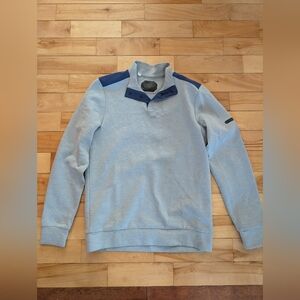 Under Armour Light Blue and Navy Mock Neck Pullover